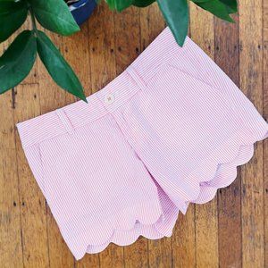 Lilly Pulitzer Seersucker Scallop Shorts 5"